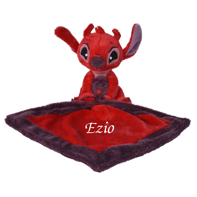  stitch leroy plush with comforter red 40 cm 